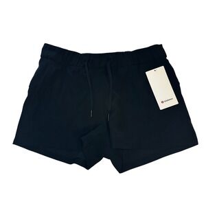 Lululemon On The Fly Woven 2.5 Shorts Black Size 10 Athletic Casual